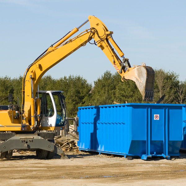 are there any restrictions on where a residential dumpster can be placed in Bishop VA